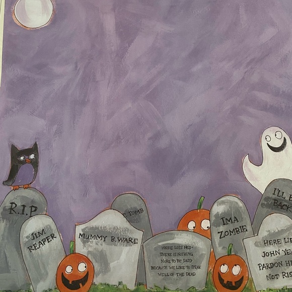 👻🎃 AMERICAN TRADITIONAL DESIGNS HALLOWEEN THEMED SCRAPBOOK PAPER & STICKERS. - Picture 5 of 7